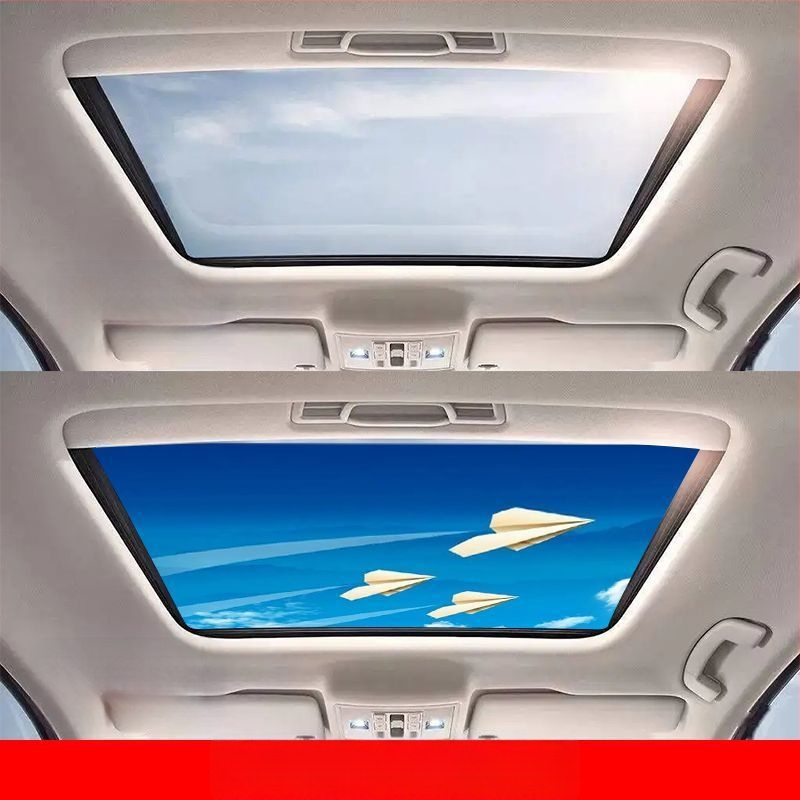 Εσωτερικό αυτοκόλλητο αυτοκινήτου για πανοραμικό ηλιοροφή – 3D θερμική μόνωση, καλλιτεχνικό μοτίβο, μαγνητική εγκατάσταση