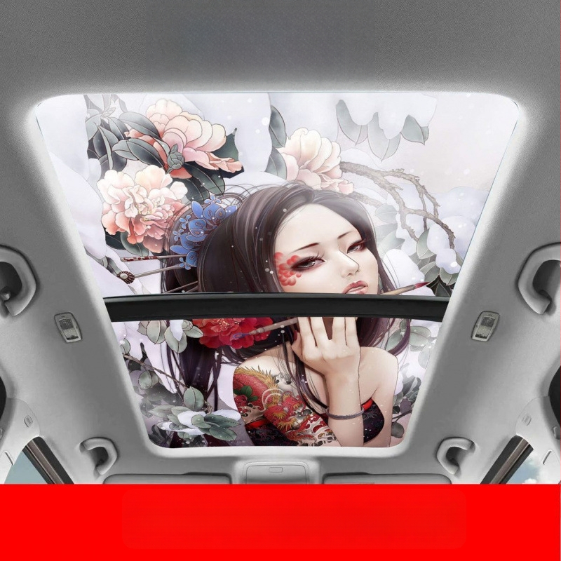 Εσωτερικό αυτοκόλλητο αυτοκινήτου για πανοραμικό ηλιοροφή – 3D θερμική μόνωση, καλλιτεχνικό μοτίβο, μαγνητική εγκατάσταση