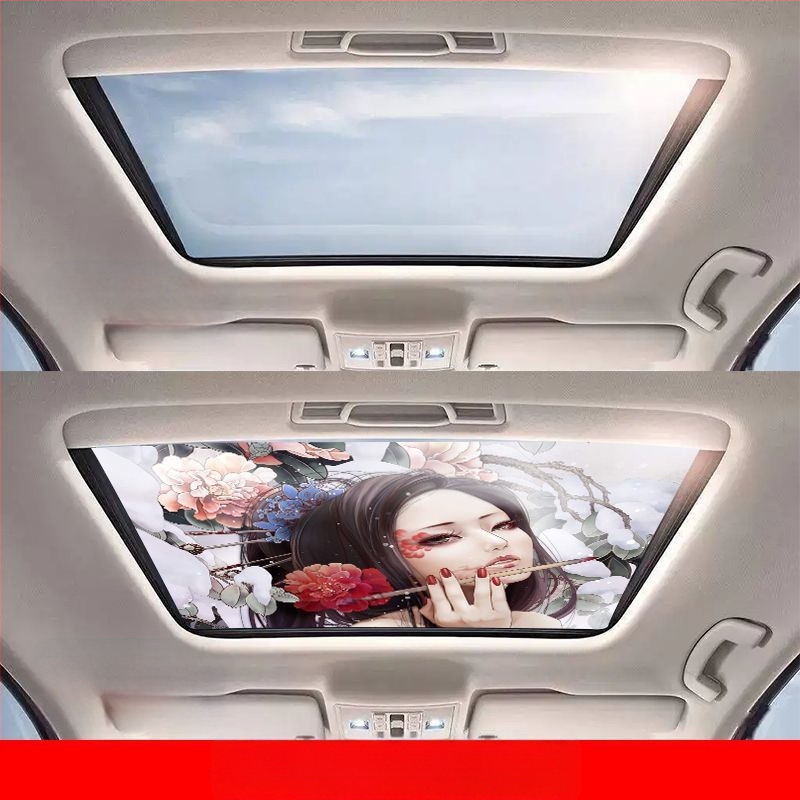 Εσωτερικό αυτοκόλλητο αυτοκινήτου για πανοραμικό ηλιοροφή – 3D θερμική μόνωση, καλλιτεχνικό μοτίβο, μαγνητική εγκατάσταση