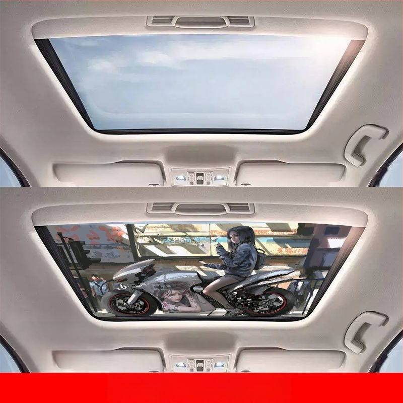 Εσωτερικό αυτοκόλλητο αυτοκινήτου για πανοραμικό ηλιοροφή – 3D θερμική μόνωση, καλλιτεχνικό μοτίβο, μαγνητική εγκατάσταση