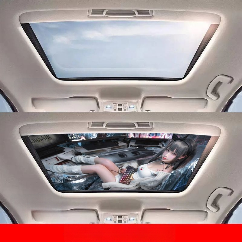 Εσωτερικό αυτοκόλλητο αυτοκινήτου για πανοραμικό ηλιοροφή – 3D θερμική μόνωση, καλλιτεχνικό μοτίβο, μαγνητική εγκατάσταση