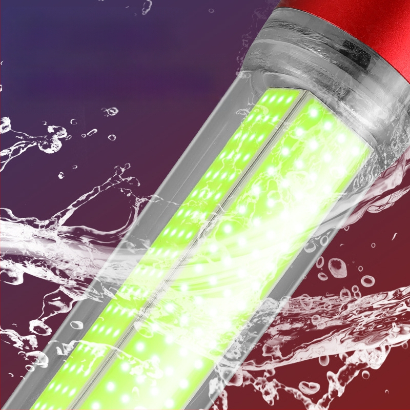 Povandeninė LED žvejybos lemputė, ABS korpusas, atspari vandeniui, didelė galia, įkroviklis įtrauktas