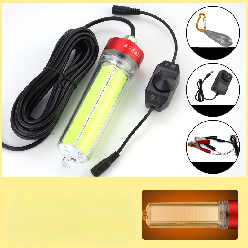 Povandeninė LED žvejybos lemputė, ABS korpusas, atspari vandeniui, didelė galia, įkroviklis įtrauktas
