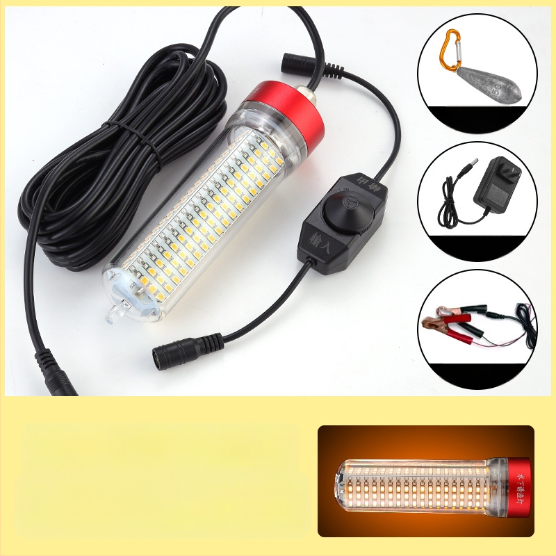 Povandeninė LED žvejybos lemputė, ABS korpusas, atspari vandeniui, didelė galia, įkroviklis įtrauktas