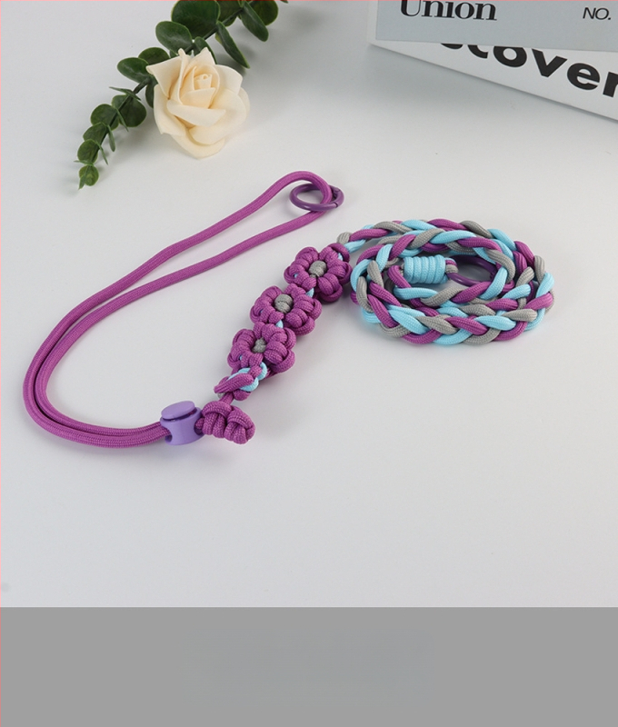 Lanyard pentru telefon cu design floral împletit, reglabil, unisex, din poliester, croitoria manuală, cataramă din plastic, Jing Orange
