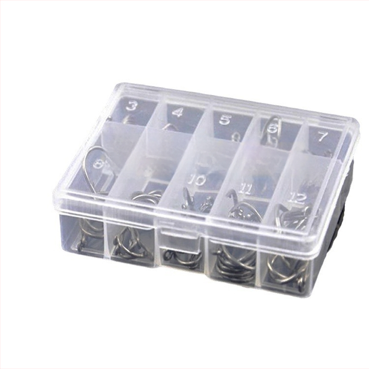 Anova Cârlige de pescuit cu inel, dimensiuni 3–12, set de 500 bucăți în tub