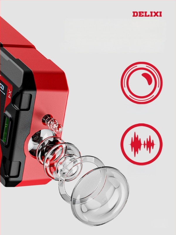 Lāzera distancmērītājs ar infrasarkano staru, augsta precizitāte, rokas izmantošanai, uzlādējams