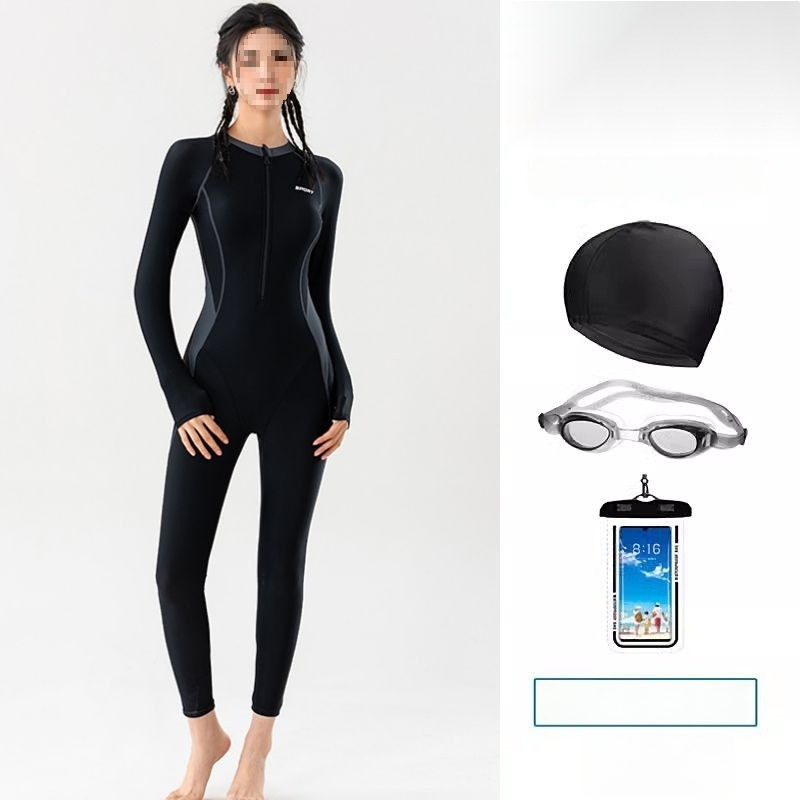 Костюм за защита от медузи за жени, цял костюм с дълги ръкави и дълги панталони, бързосъхнещ, за гмуркане и сърфинг