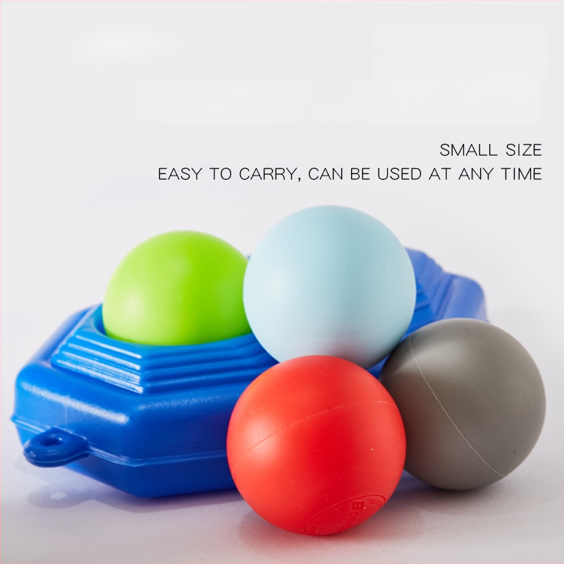 Jogos masažinis silikoninis kamuolys raumenų atsipalaidavimui ir fascijos taškams, neįpūstas, apvalus, 150 g