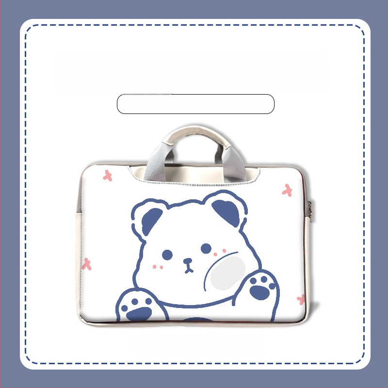 MSRPYM Nešiojamojo kompiuterio krepšys su karikatūriniu piešiniu ir pūkine įdaila MacBook Pro ir MacBook Air