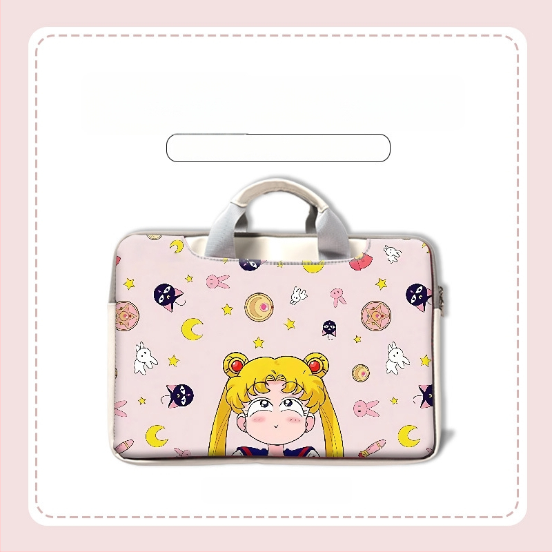 MSRPYM Nešiojamojo kompiuterio krepšys su karikatūriniu piešiniu ir pūkine įdaila MacBook Pro ir MacBook Air