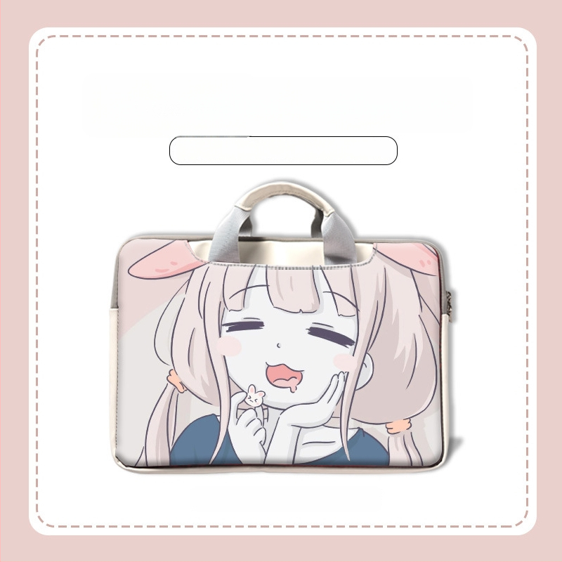 MSRPYM Nešiojamojo kompiuterio krepšys su karikatūriniu piešiniu ir pūkine įdaila MacBook Pro ir MacBook Air