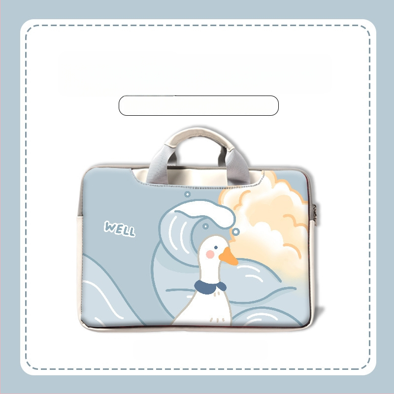 MSRPYM Nešiojamojo kompiuterio krepšys su karikatūriniu piešiniu ir pūkine įdaila MacBook Pro ir MacBook Air