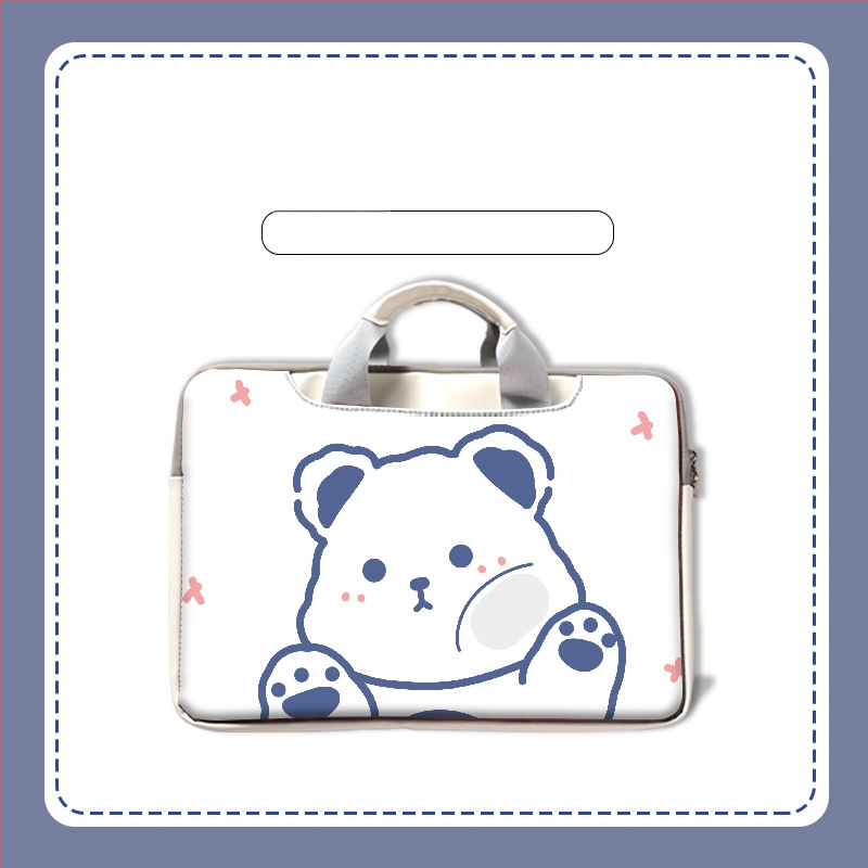 MSRPYM Nešiojamojo kompiuterio krepšys su karikatūriniu piešiniu ir pūkine įdaila MacBook Pro ir MacBook Air