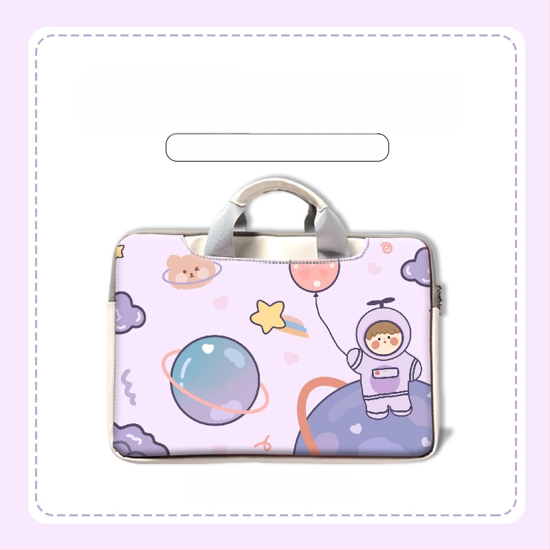 MSRPYM Nešiojamojo kompiuterio krepšys su karikatūriniu piešiniu ir pūkine įdaila MacBook Pro ir MacBook Air