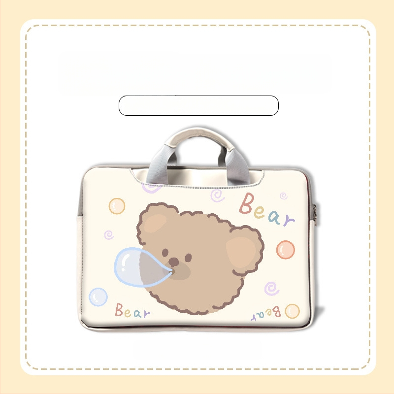 MSRPYM Nešiojamojo kompiuterio krepšys su karikatūriniu piešiniu ir pūkine įdaila MacBook Pro ir MacBook Air