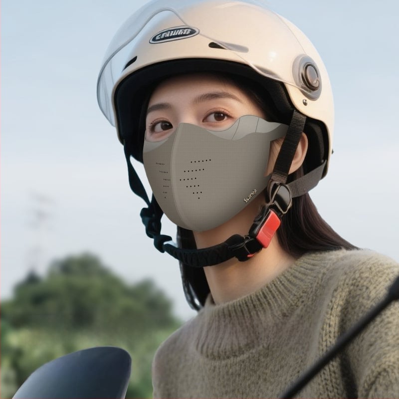 Szabadban használható kerékpáros maszk – nylon-spandex keverék, napvédelem, fülre akasztó kialakítás, 2025 ősz kiadás, kültéri használatra