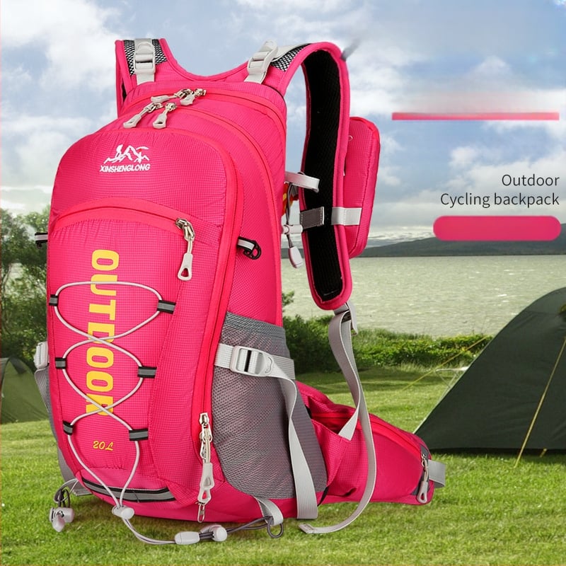 Planinarski ruksak od najlona, prozračan, s sustavom remena s zračnim jastučićem, poliester podstava, za aktivnosti na otvorenom