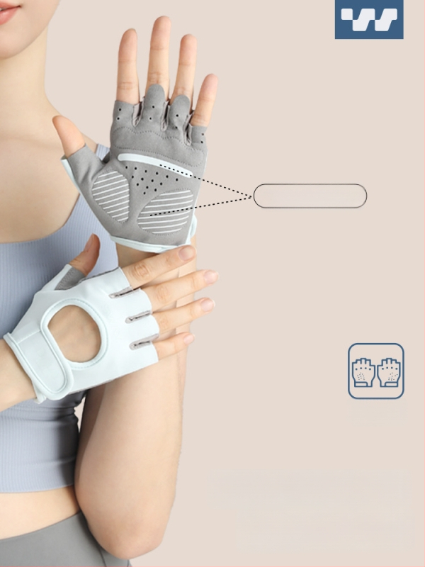 Mănuși de bicicletă cu degete parțiale, din piele, Sway, pentru adulți, unisex (fitness și ciclism)