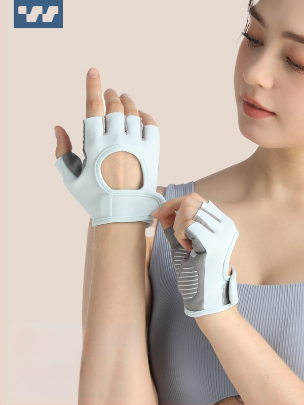 Mănuși de bicicletă cu degete parțiale, din piele, Sway, pentru adulți, unisex (fitness și ciclism)