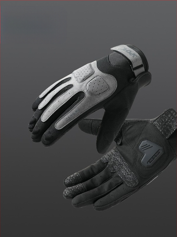 Mănuși de motocicletă – cu degete întregi, poliester, unisex adult, brand Slender neck, groase, anti-zgâriere și rezistente, design Macaron, stil retro