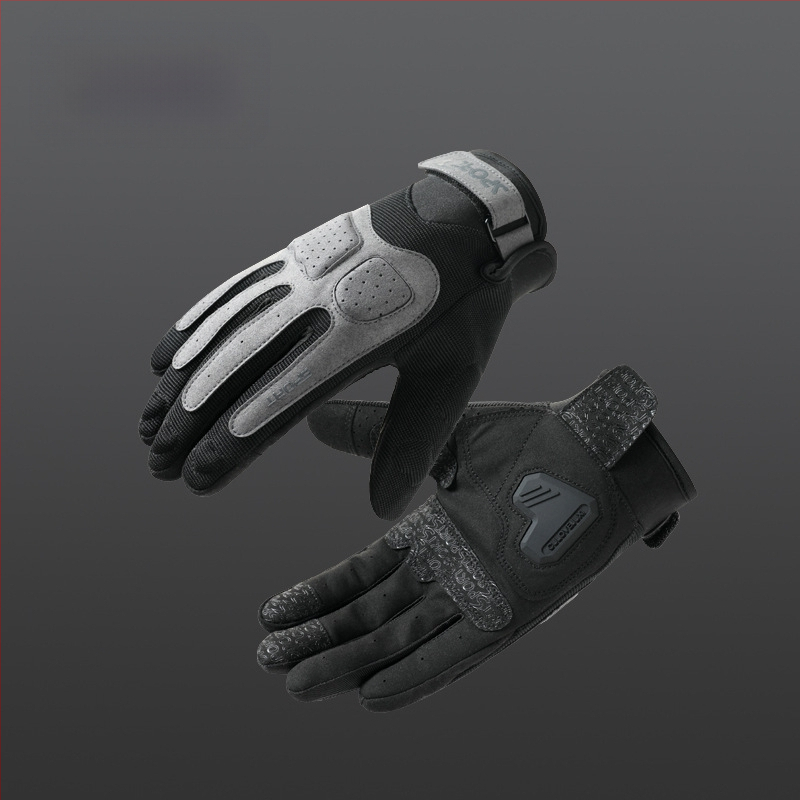 Mănuși de motocicletă – cu degete întregi, poliester, unisex adult, brand Slender neck, groase, anti-zgâriere și rezistente, design Macaron, stil retro