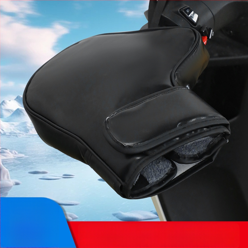 Huse pentru ghidoane ale motocicletei electrice – încălzite iarna, din bumbac gros cu căptușeală de fleece, rezistente la vânt, unisex pentru adulți și copii