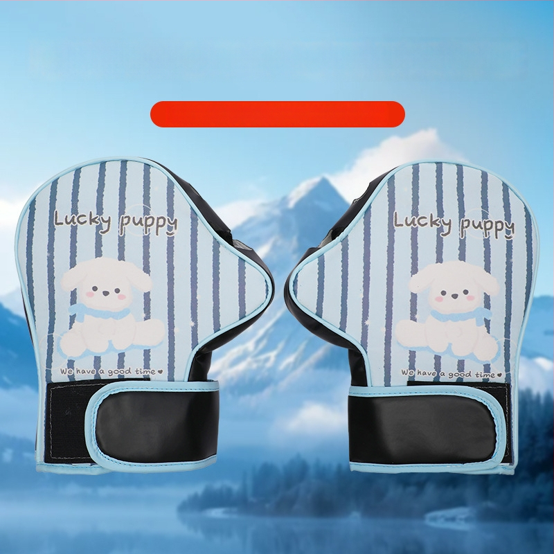 Huse pentru ghidoane ale motocicletei electrice – încălzite iarna, din bumbac gros cu căptușeală de fleece, rezistente la vânt, unisex pentru adulți și copii