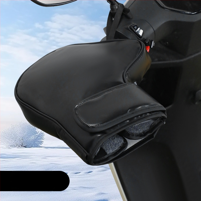 Huse pentru ghidoane ale motocicletei electrice – încălzite iarna, din bumbac gros cu căptușeală de fleece, rezistente la vânt, unisex pentru adulți și copii