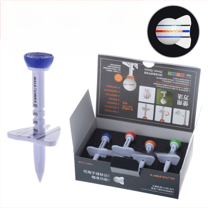 GVOVLVF Golf Tees με ρυθμιζόμενο ύψος και μαρκαδόρους κατεύθυνσης, πλαστικά εξαρτήματα προπόνησης