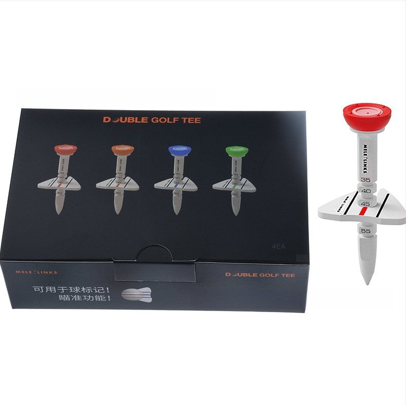 GVOVLVF Golf Tees με ρυθμιζόμενο ύψος και μαρκαδόρους κατεύθυνσης, πλαστικά εξαρτήματα προπόνησης
