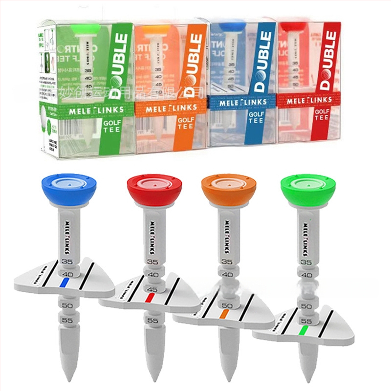 GVOVLVF Golf Tees με ρυθμιζόμενο ύψος και μαρκαδόρους κατεύθυνσης, πλαστικά εξαρτήματα προπόνησης