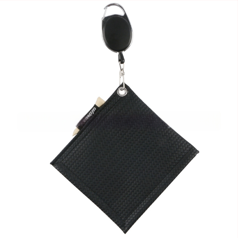 WOSOFE Πετσέτα για golf μπάλες, PU υλικό, δυνατότητα εκτύπωσης λογότυπου, αξεσουάρ γκολφ