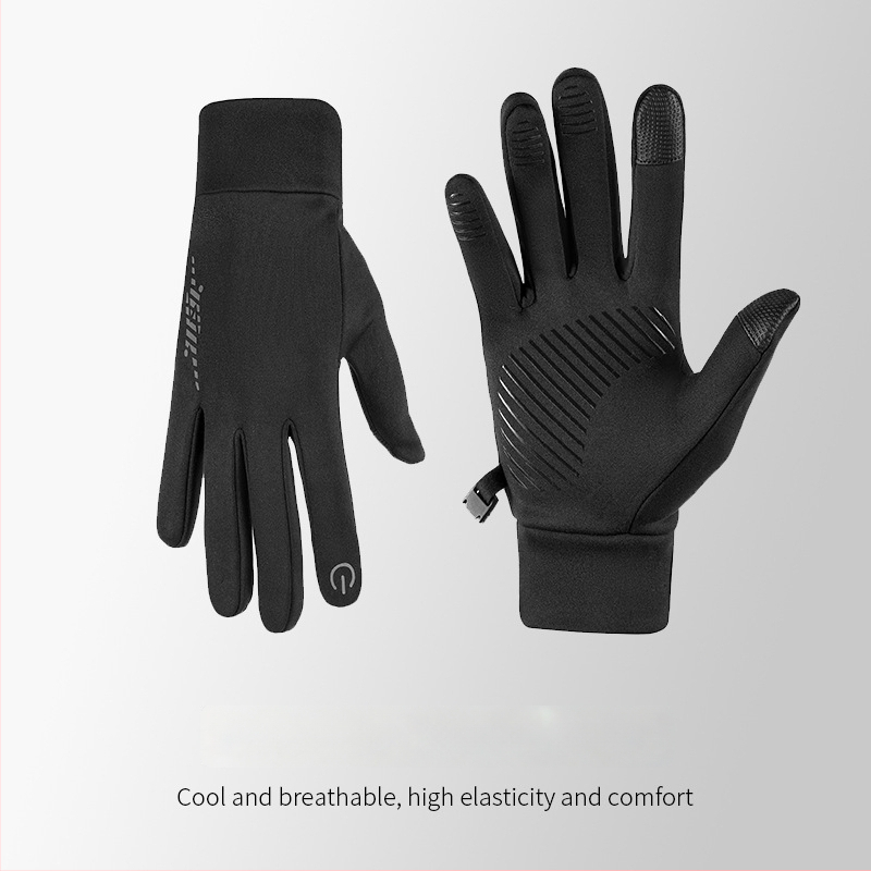 Unisex rattasõidu ja treeningu kindad, polüester, keskmise paksusega, eraldi sõrmed, Leapfrogger