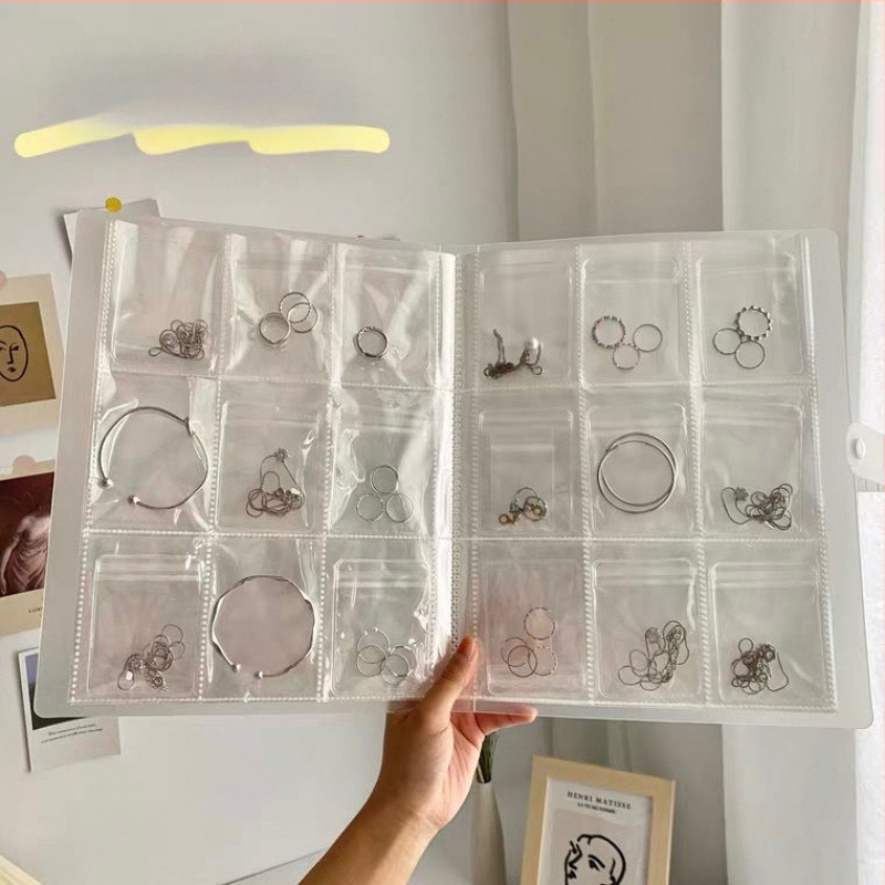 Мека чанта за съхранение на бижута — модерен минималистичен стил, запечатан джоб, организатор за обици, гривни и фиби, възможност за персонализация