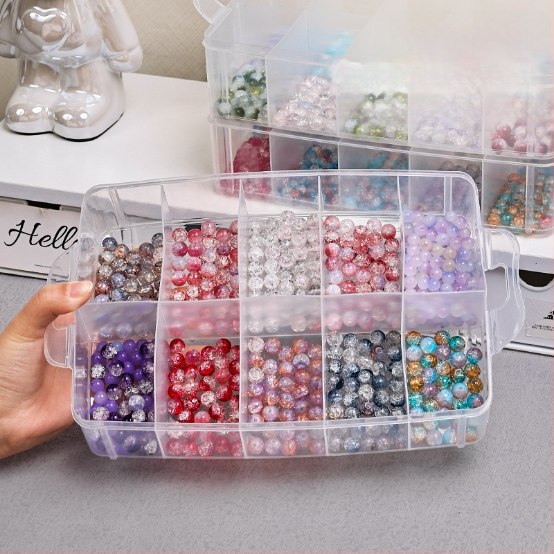 Műanyagból készült ékszerdoboz, porvédett, többfunkciós, 3 rétegű