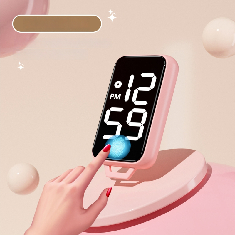 Ρολόι-κλειδοθήκη καρτών με τετράγωνο καντράν – ηλεκτρονικός μηχανισμός, αριθμητική ένδειξη, αδιάβροχο έως 10 μ