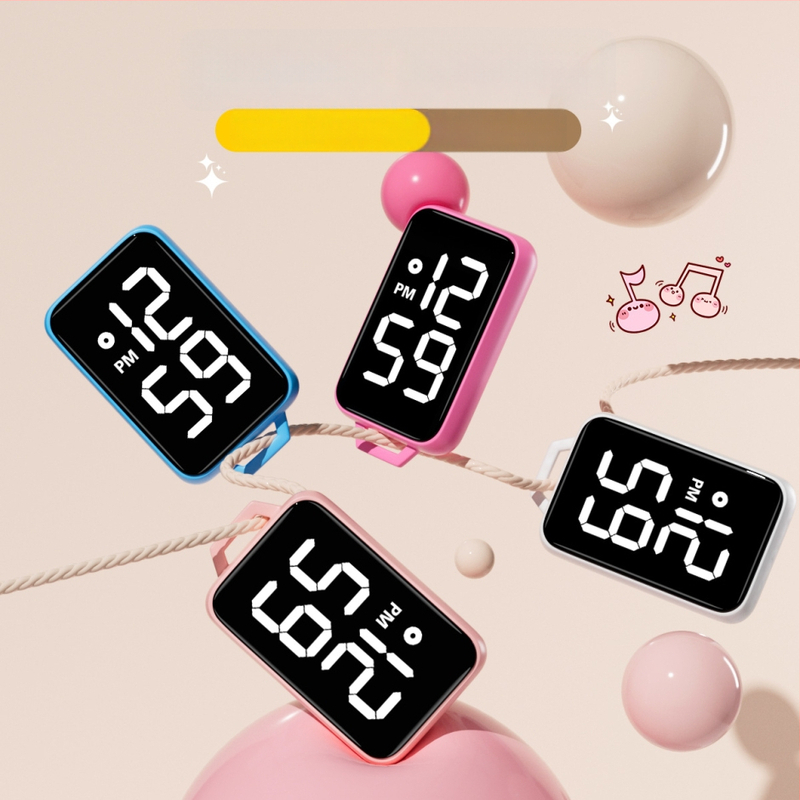 Ρολόι-κλειδοθήκη καρτών με τετράγωνο καντράν – ηλεκτρονικός μηχανισμός, αριθμητική ένδειξη, αδιάβροχο έως 10 μ