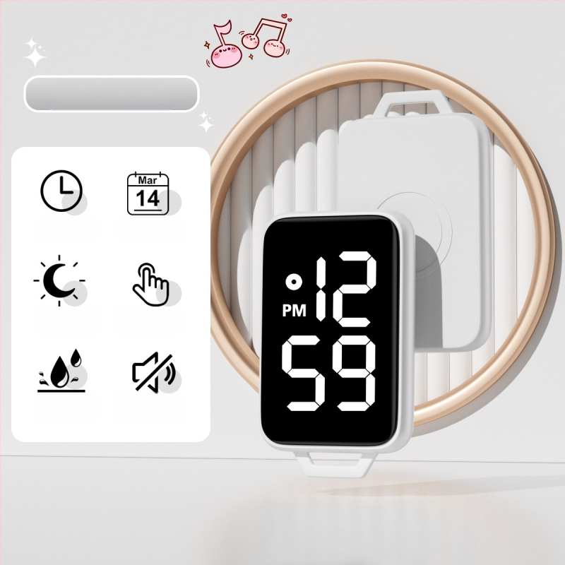 Ρολόι-κλειδοθήκη καρτών με τετράγωνο καντράν – ηλεκτρονικός μηχανισμός, αριθμητική ένδειξη, αδιάβροχο έως 10 μ