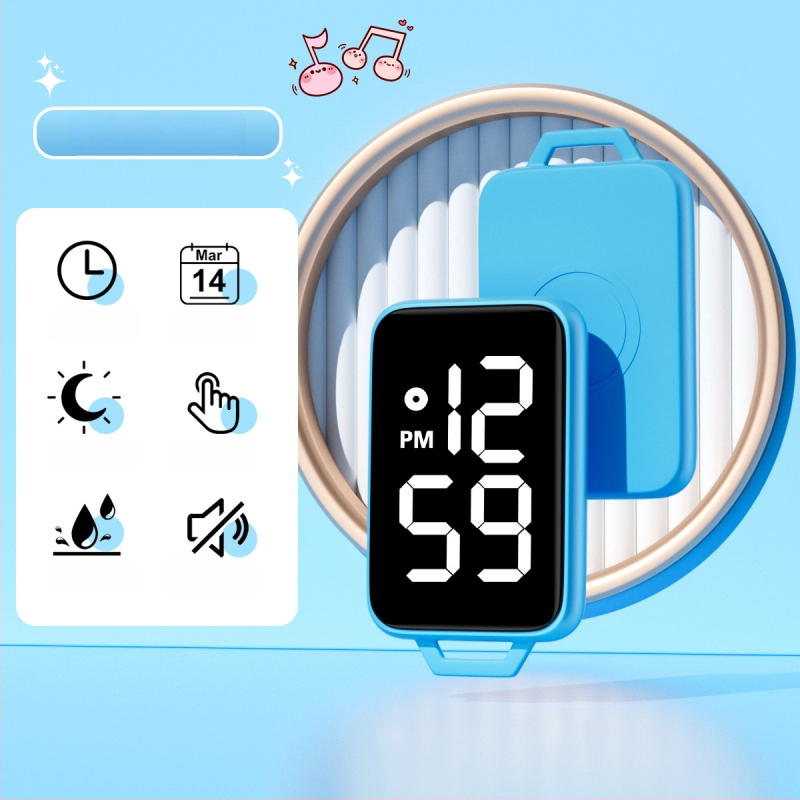 Ρολόι-κλειδοθήκη καρτών με τετράγωνο καντράν – ηλεκτρονικός μηχανισμός, αριθμητική ένδειξη, αδιάβροχο έως 10 μ