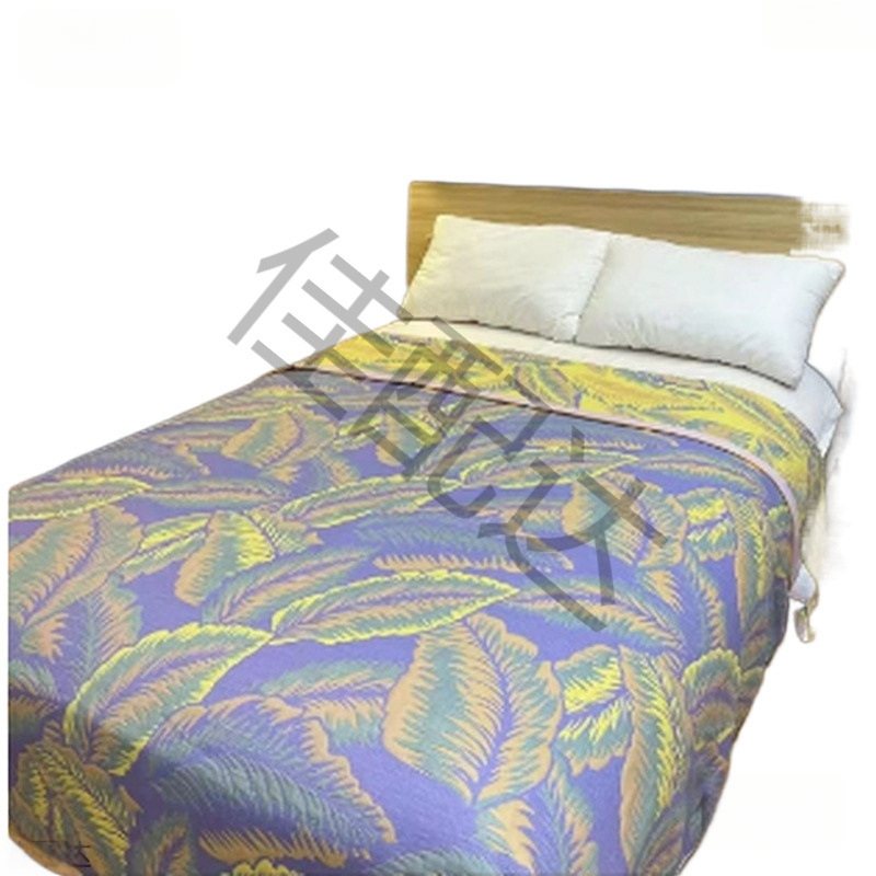 Покривка за легло - многослойна, памук, пасторален стил, флорална шарка, миеща се