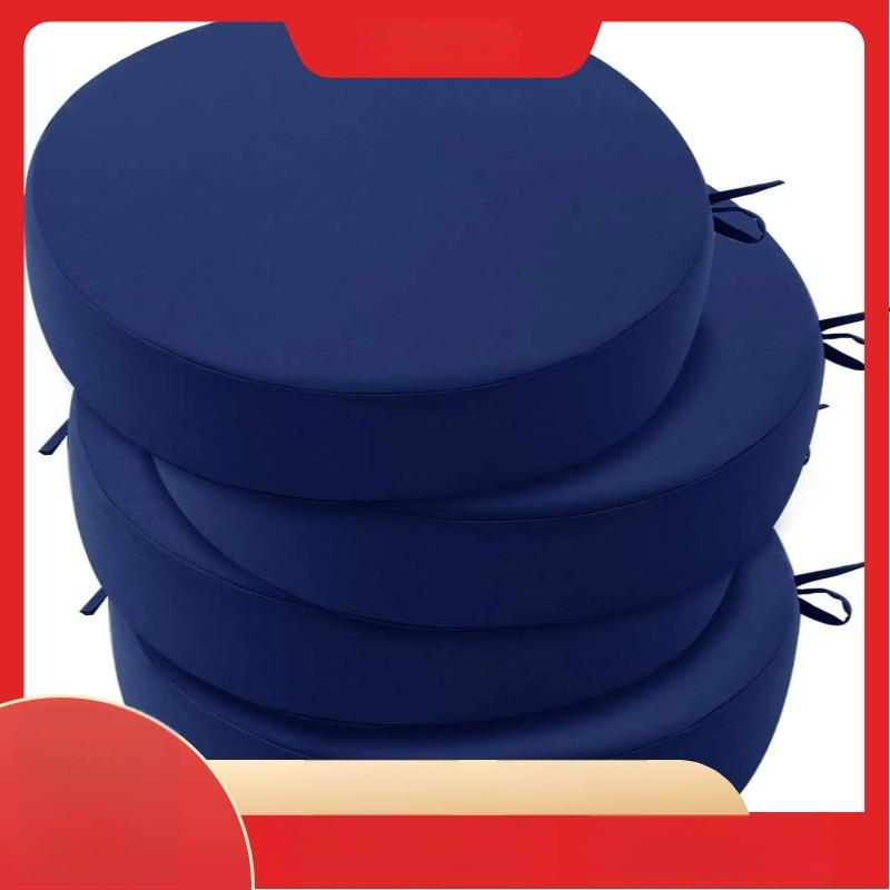 Perna rotundă pentru scaun exterior, cu curele, impermeabilă și UV-rezistentă, husă Oxford și umplutură din burete