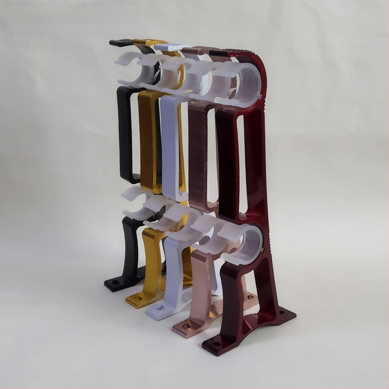 Függönyrúds tartó, oldalsó felszerelés, vastagított alumíniumötvözet, kettős konzol, modern stílus