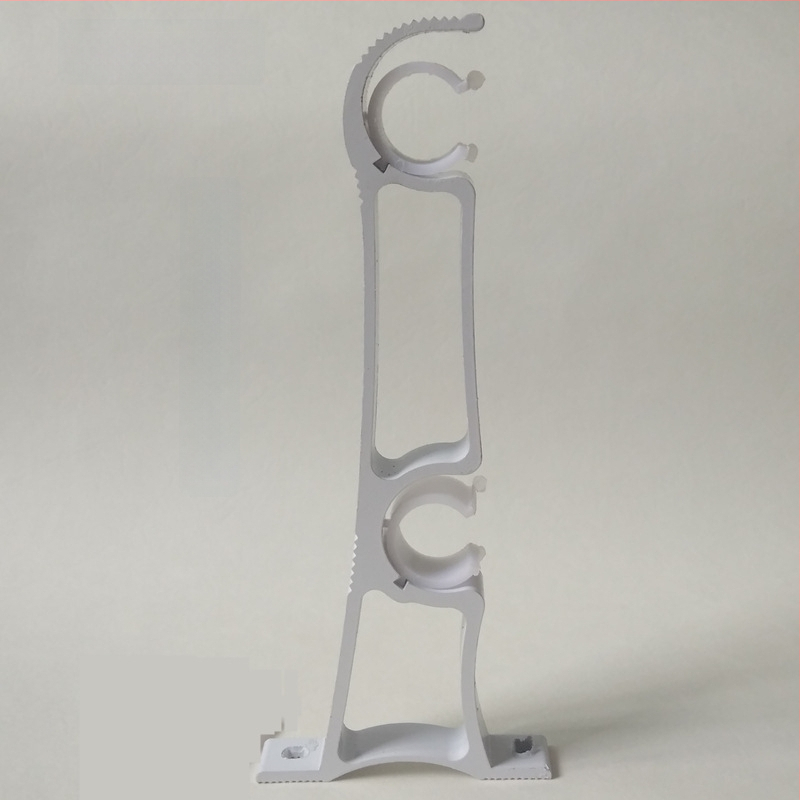 Függönyrúds tartó, oldalsó felszerelés, vastagított alumíniumötvözet, kettős konzol, modern stílus