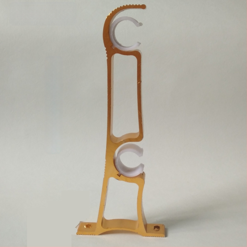 Függönyrúds tartó, oldalsó felszerelés, vastagított alumíniumötvözet, kettős konzol, modern stílus