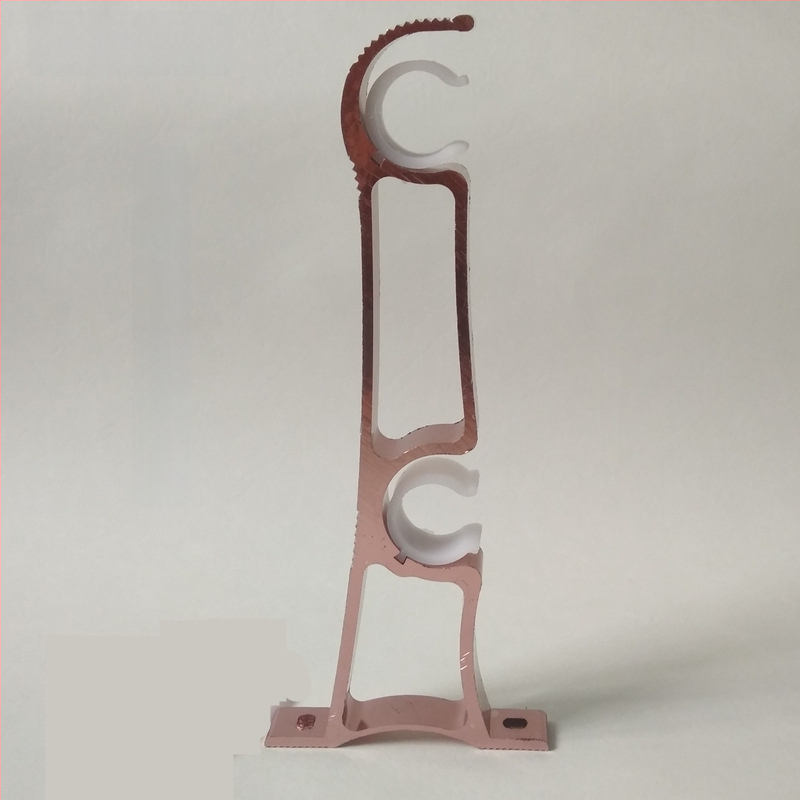 Függönyrúds tartó, oldalsó felszerelés, vastagított alumíniumötvözet, kettős konzol, modern stílus