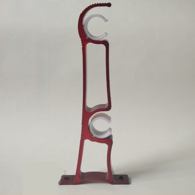 Függönyrúds tartó, oldalsó felszerelés, vastagított alumíniumötvözet, kettős konzol, modern stílus