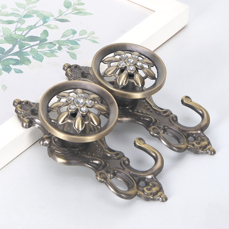 Alumīnija aizkaru sienas āķis, ķīniešu klasiskā stila, aizkaru piederumi