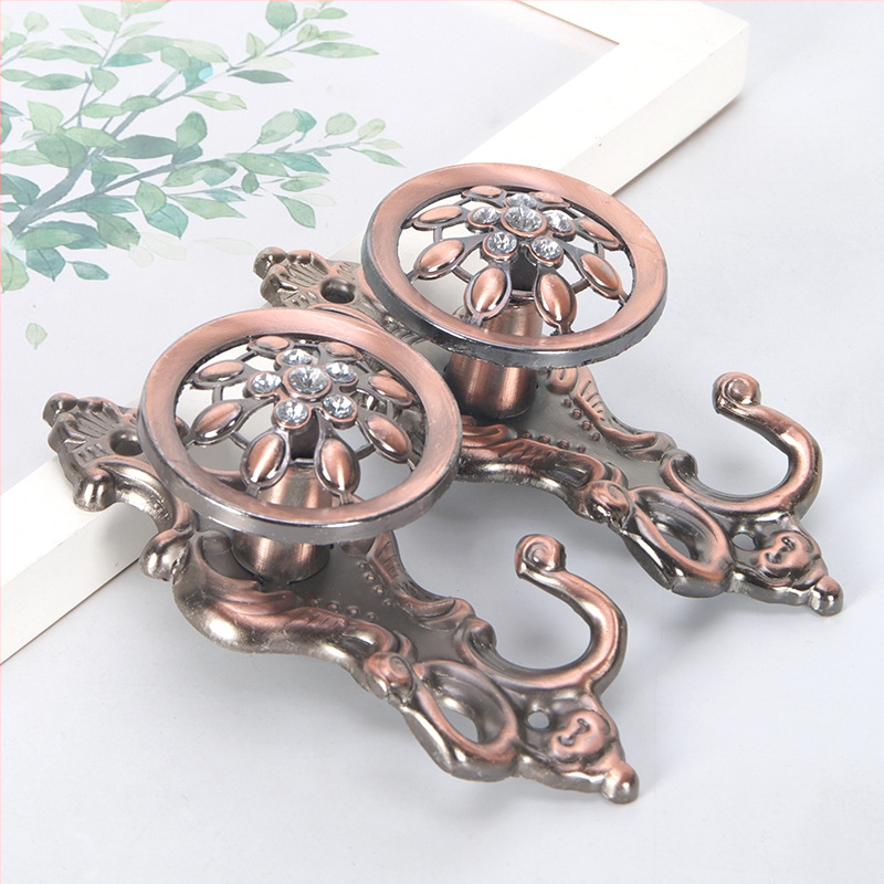 Alumīnija aizkaru sienas āķis, ķīniešu klasiskā stila, aizkaru piederumi