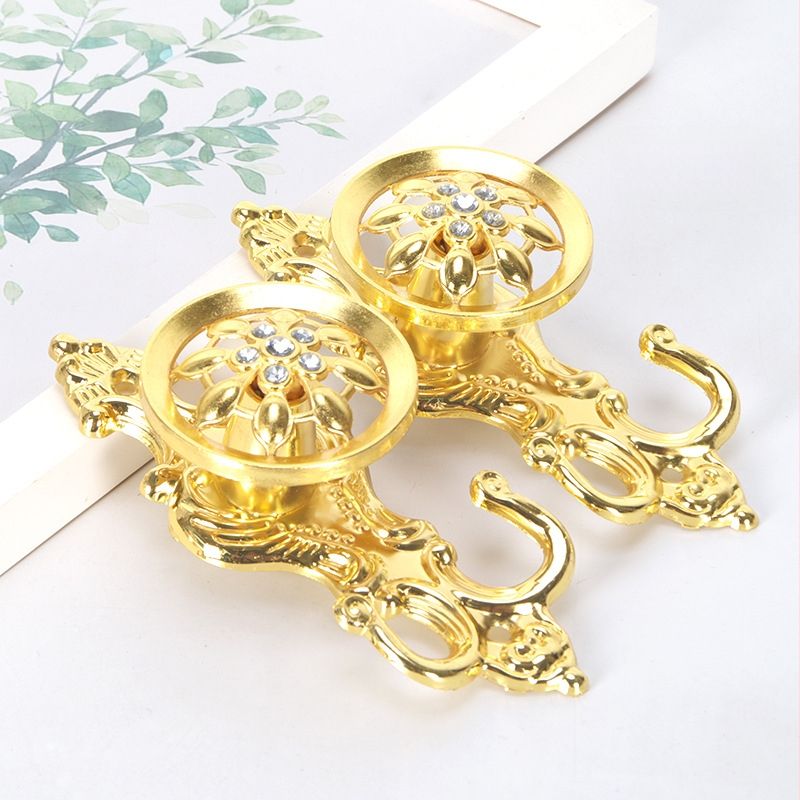 Alumīnija aizkaru sienas āķis, ķīniešu klasiskā stila, aizkaru piederumi